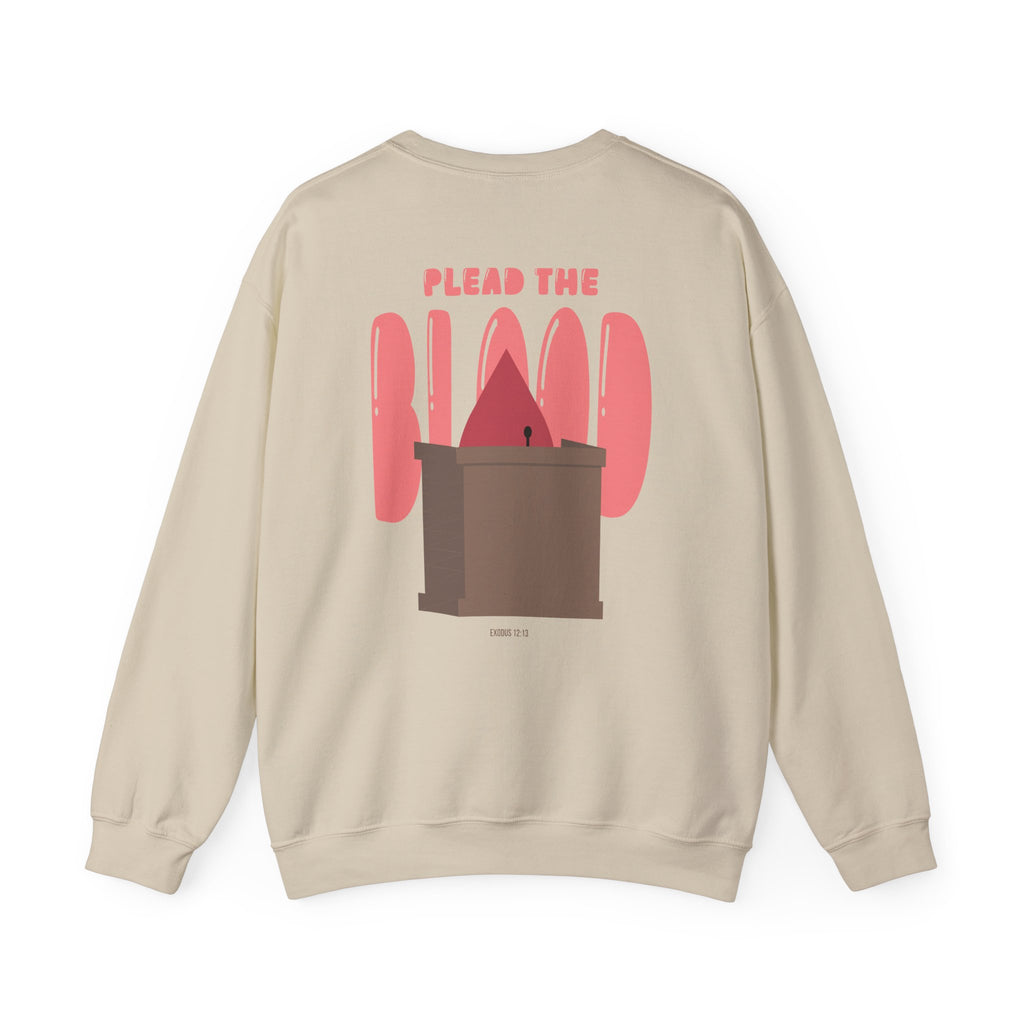 'Plead the Blood' Crewneck | Faith-Based Graphic Sweatshirt