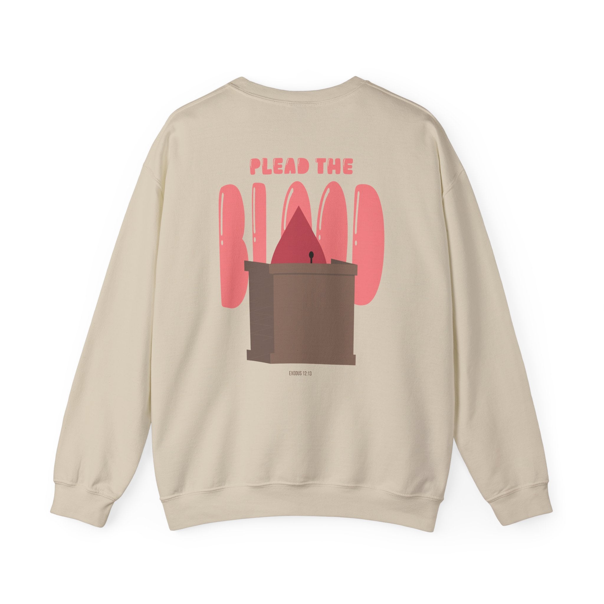 'Plead the Blood' Crewneck | Faith-Based Graphic Sweatshirt