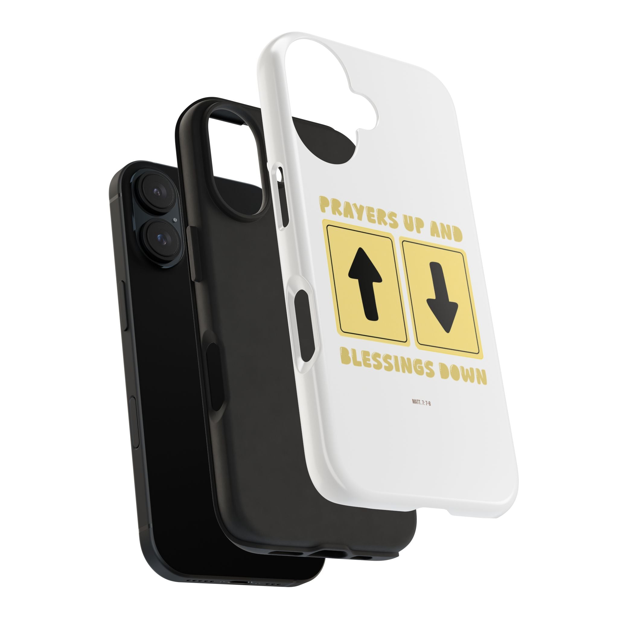 "Prayers Up, Blessings Down" Phone Case (Tough)