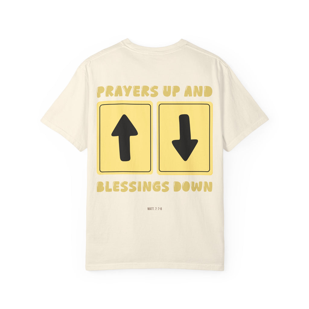 'Prayers Up, Blessings Down' T-Shirt | Faith-Based Christian Tee