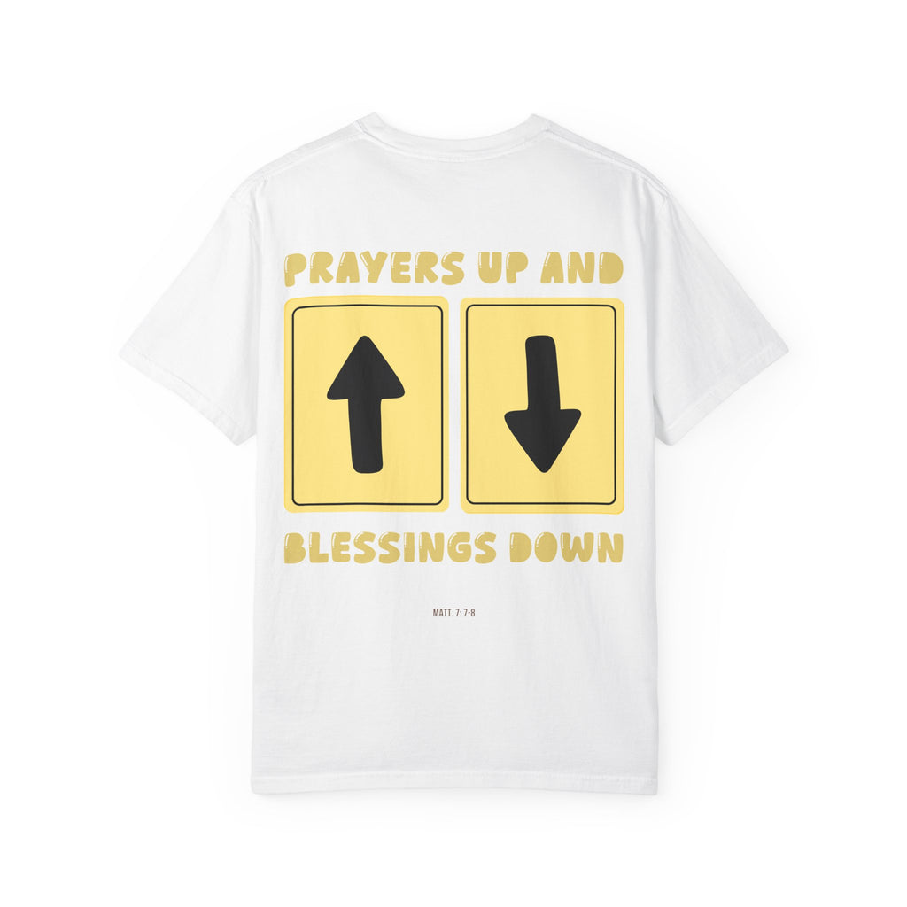 'Prayers Up, Blessings Down' T-Shirt | Faith-Based Christian Tee