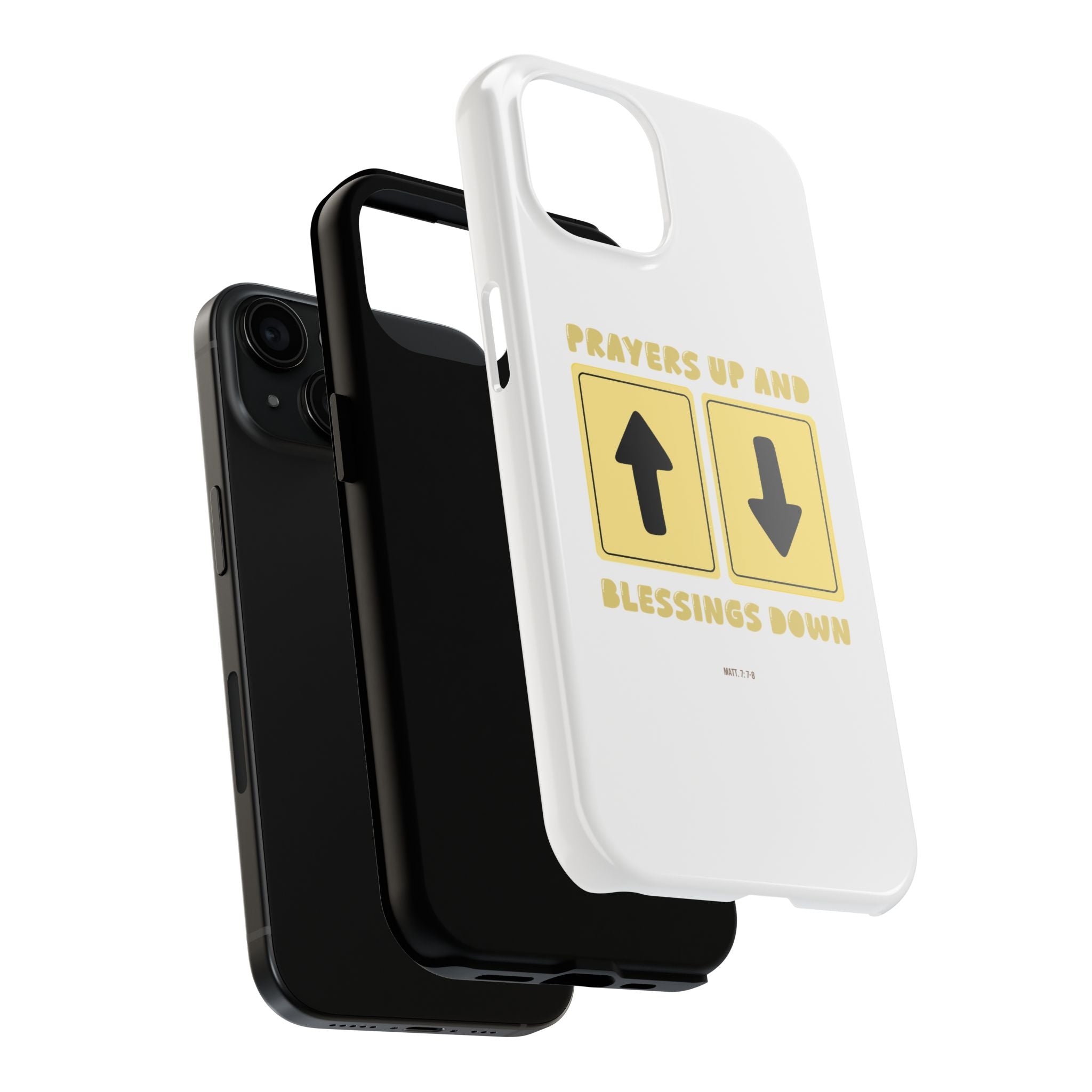 "Prayers Up, Blessings Down" Phone Case (Tough)