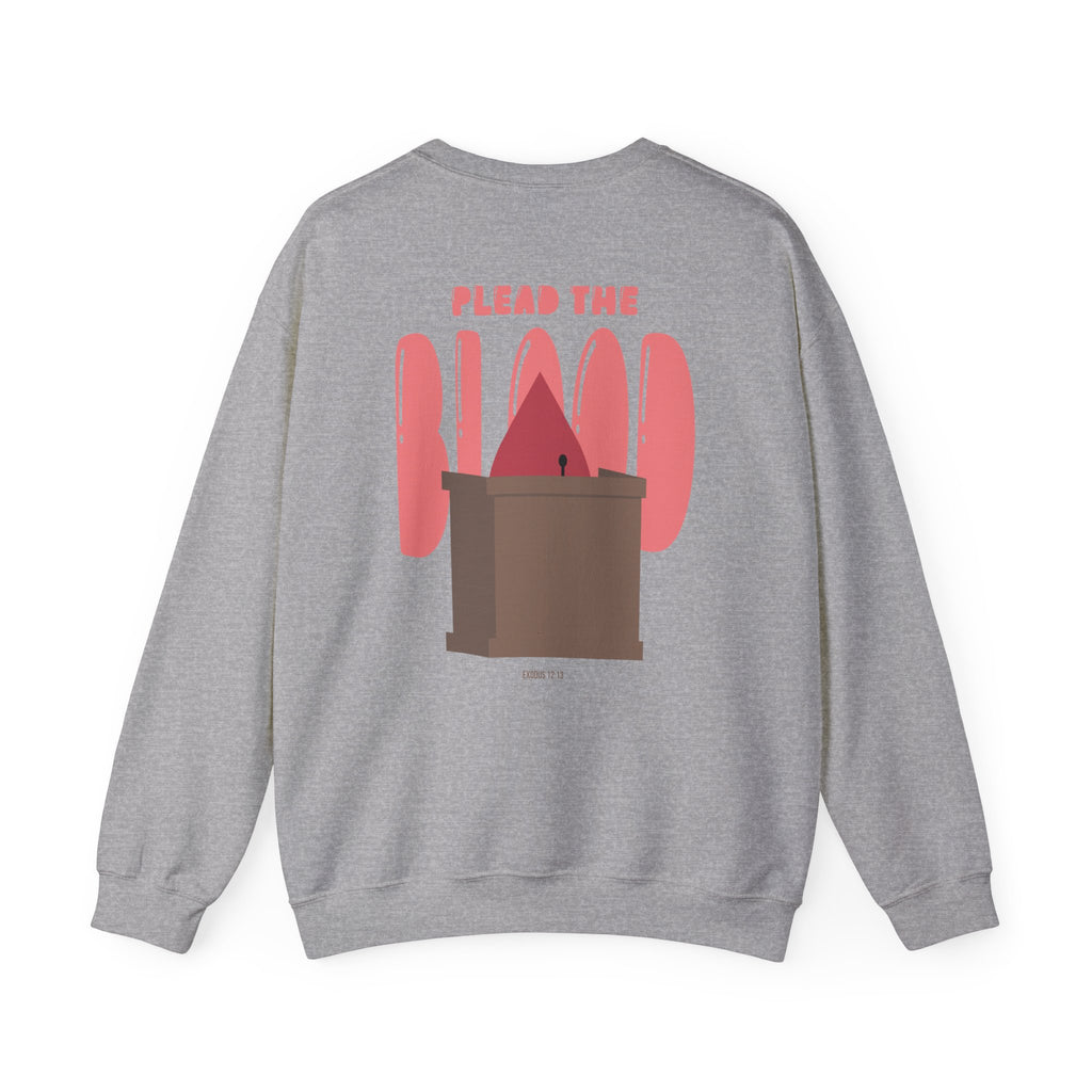 'Plead the Blood' Crewneck | Faith-Based Graphic Sweatshirt